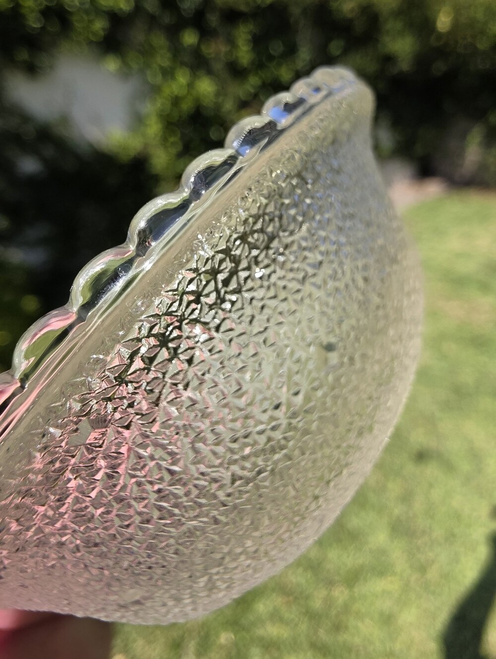 Vintage Textured Clear Glass Dessert Bowls – Set of 3 | Mid Century Scandinavian